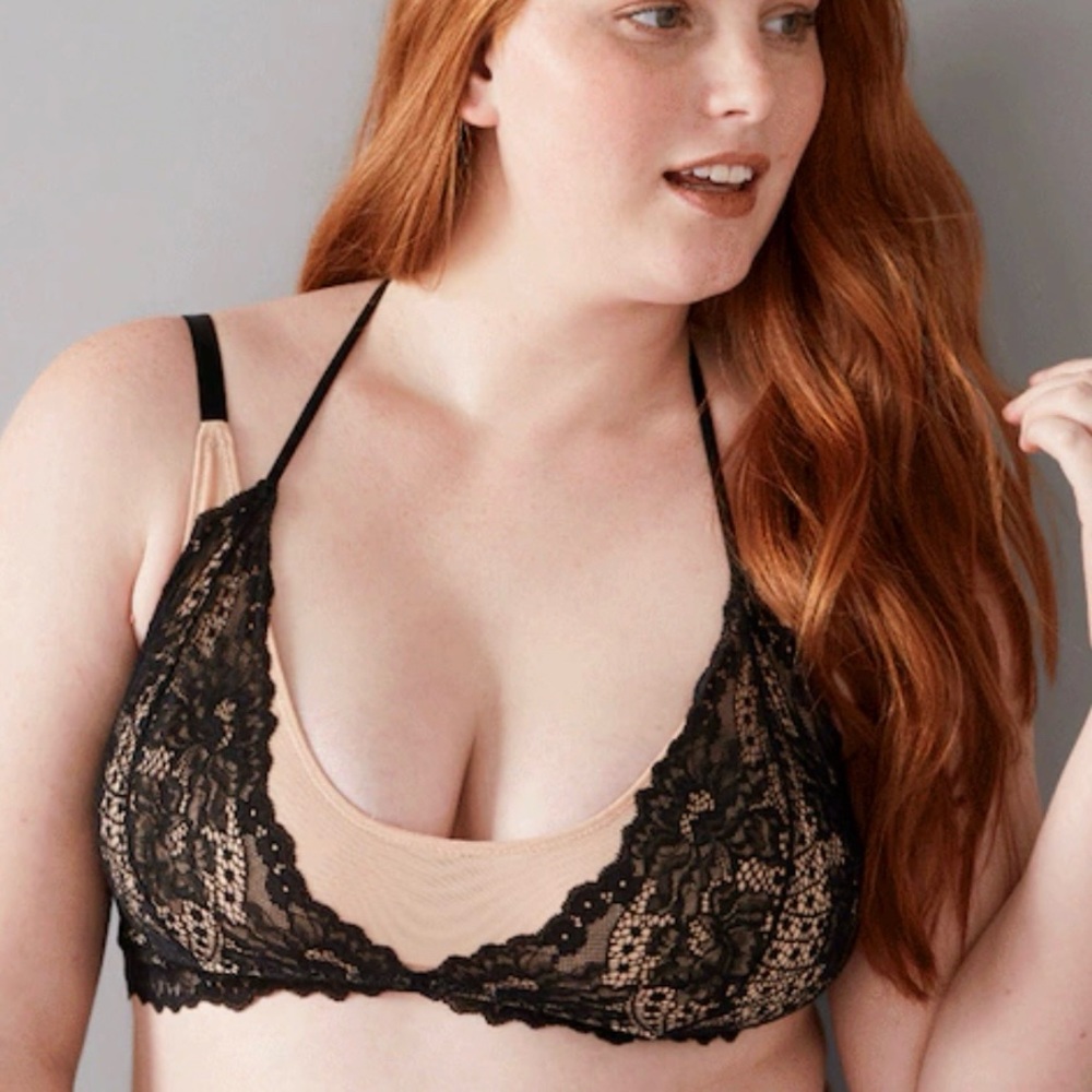 The Lover | Lace Bralette | Blackout Black - XL